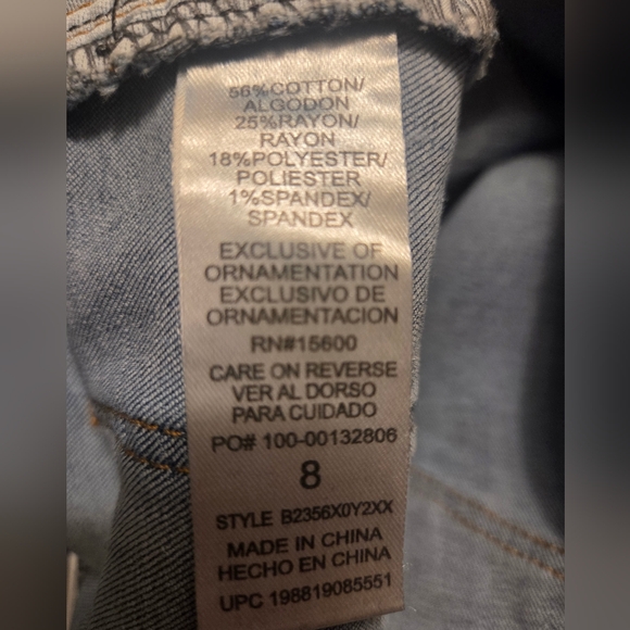 Democracy Jeans Womens 8 Light Wash Straight Raw Hem Ab Technology - Picture 6 of 6